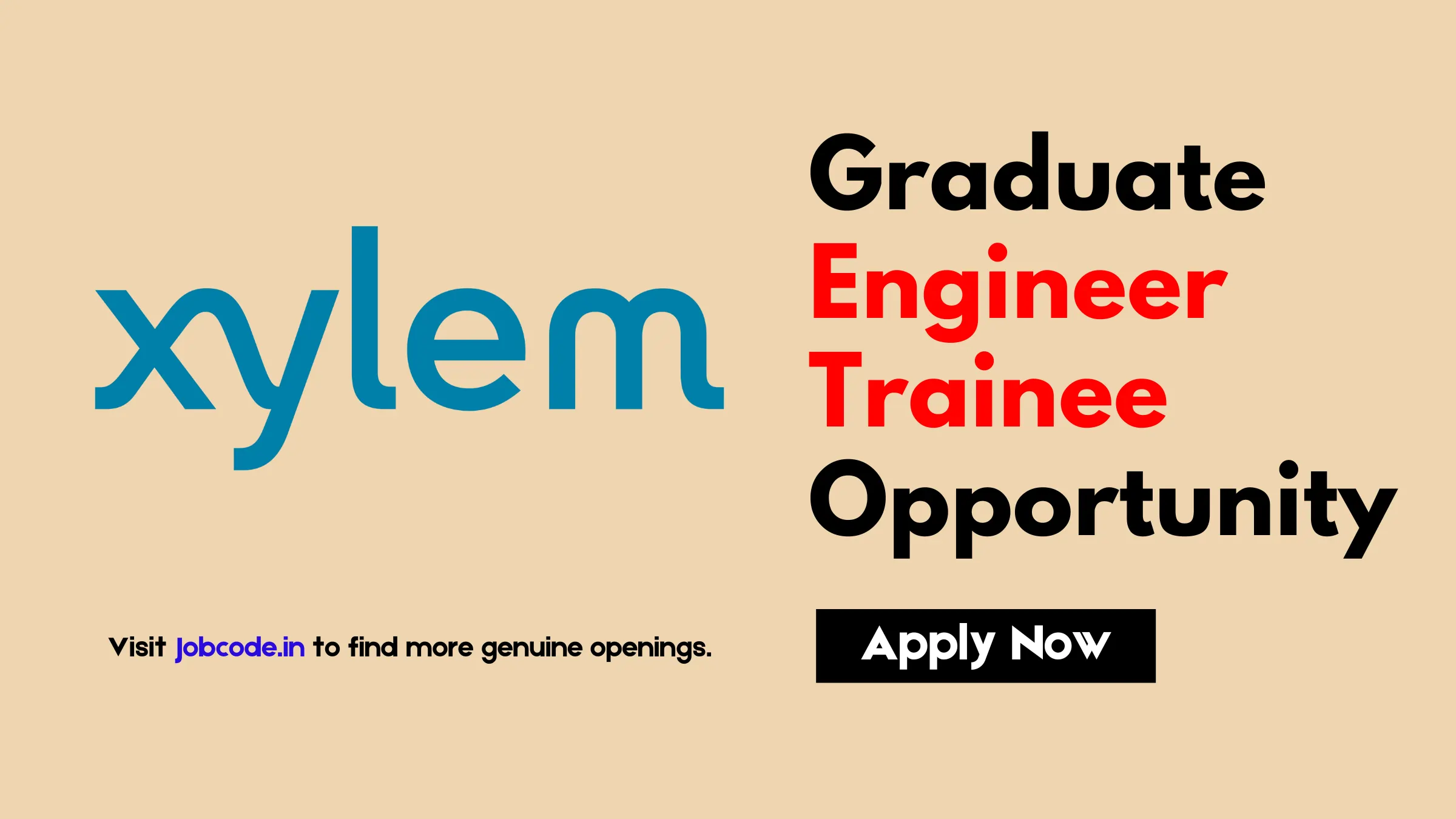 Graduate Engineer Trainee Role at Xylem apply now