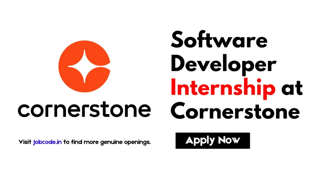 Software Developer Internship at Cornerstone 2025 - Jobcode