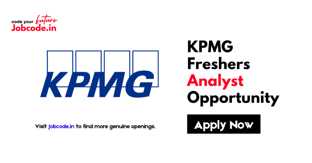 KPMG Freshers Analyst