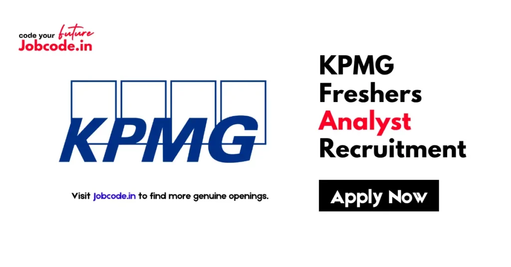KPMG Freshers Analyst Recruitment